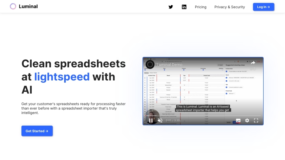 Luminal: AI Copilot & Spreadsheet Analysis Tool