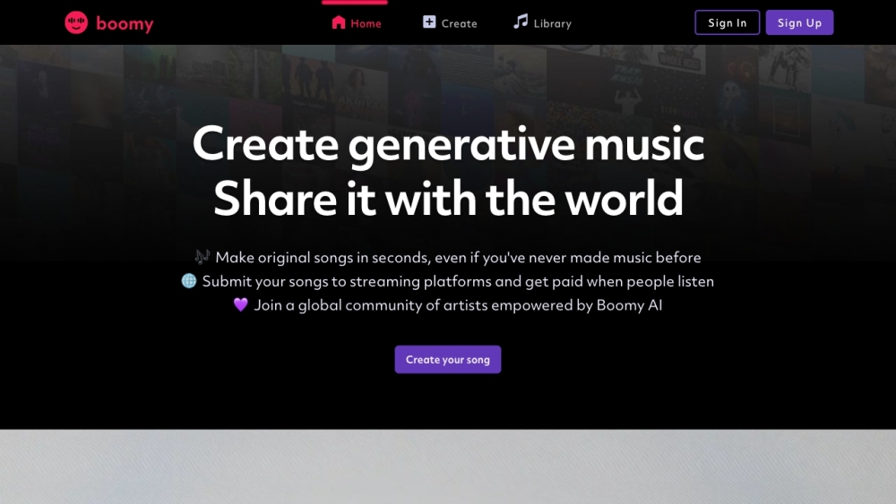 Boomy: AI Tool for Endless Music Compositions