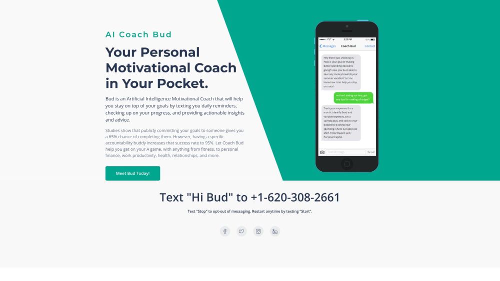 AI Coach Bud: Stay on Track with Goals - AI Tool