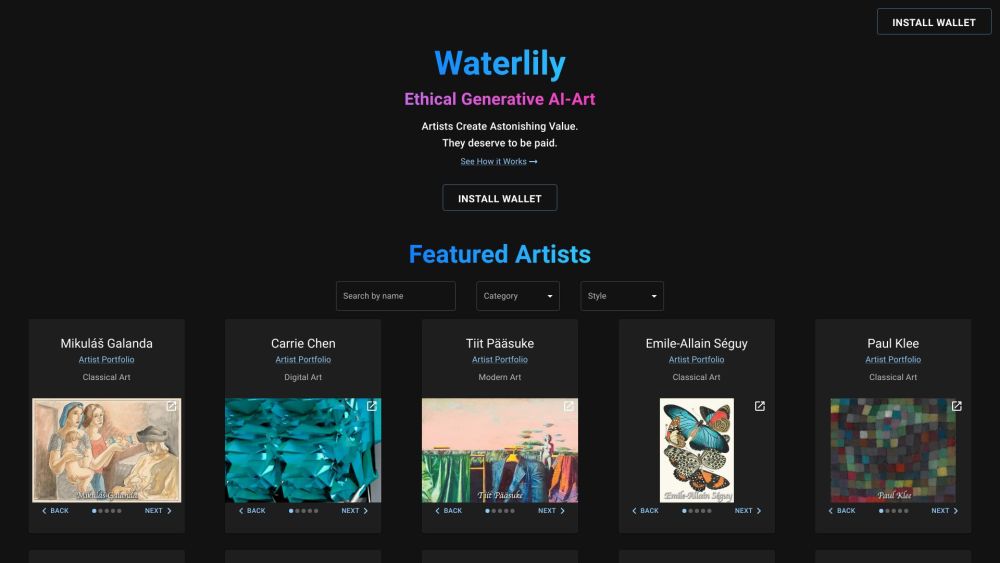 Waterlily: AI Tool for Digital Creators