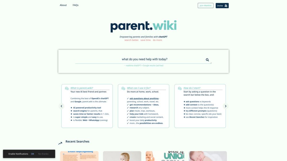 Parent.wiki: The Ultimate Parent Search Engine AI Tool