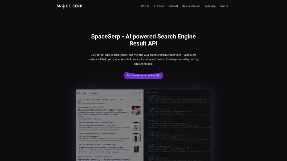 SpaceSerp: Real-time Search Results & AI Tool