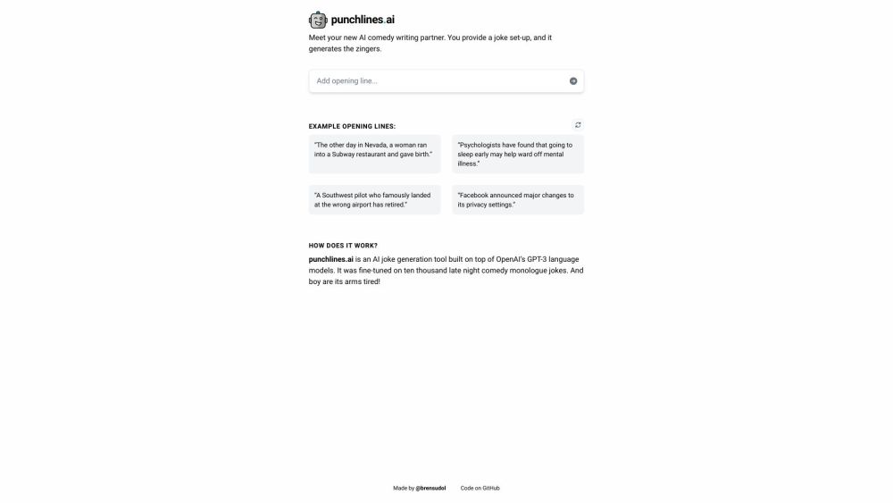 punchlines.ai: Your AI Comedy Partner! Ultimate AI Tool.