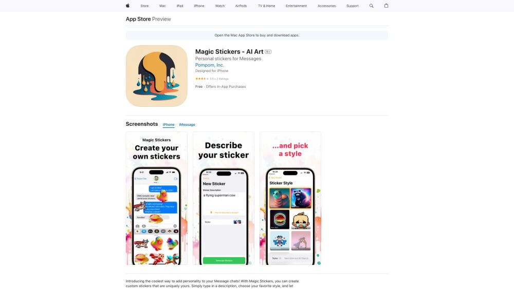 Magic Stickers: Expressive AI Tool for iMessage