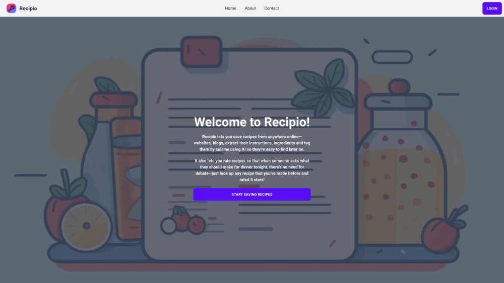 Recipio: AI Tool for Effortless Recipe Management