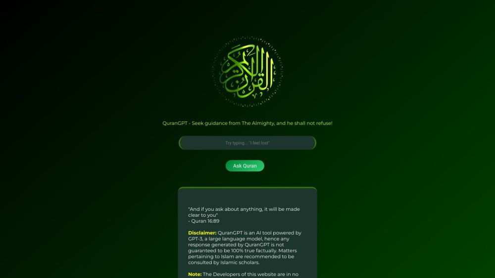 QuranGPT: AI Tool for Divine Guidance