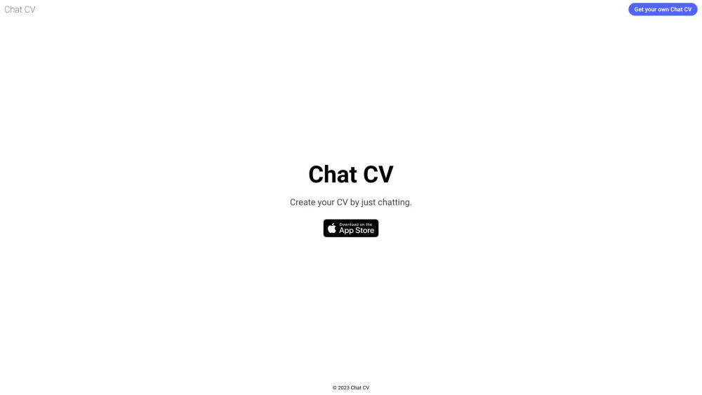 ChatCV: AI Tool for Resume & CV Building by ChatCV