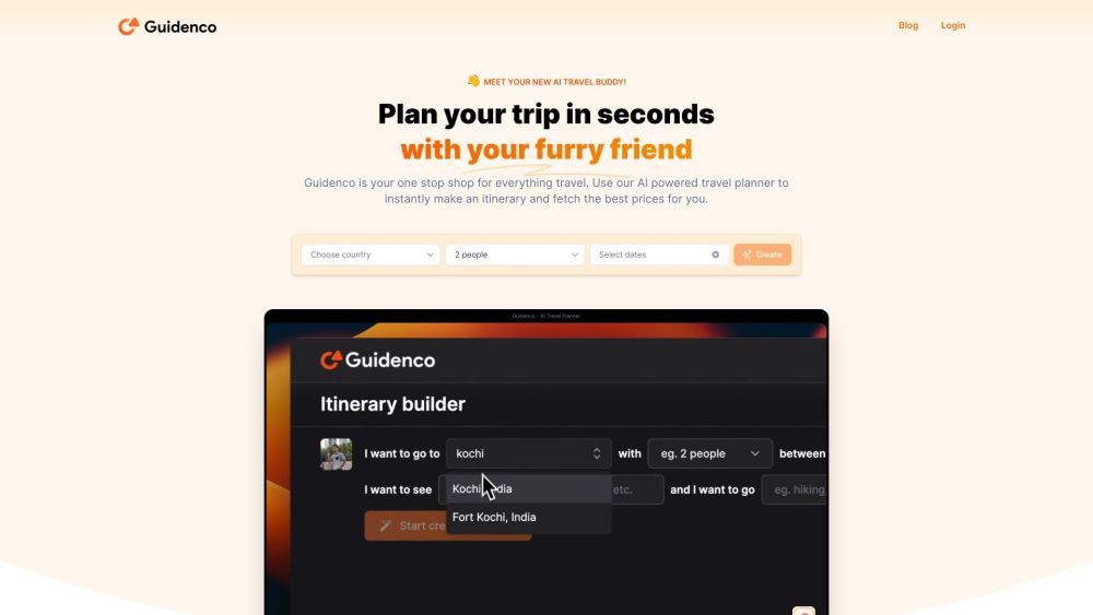 Guidenco - Smart AI Travel Planner: AI Tool for Guidenco