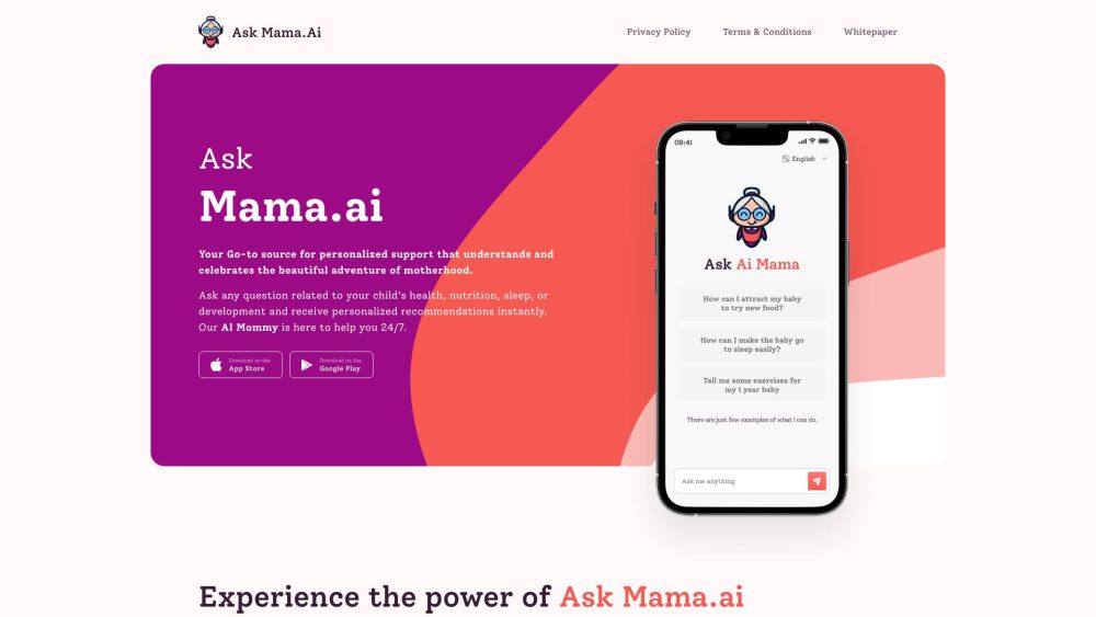 Ask Mama.ai: AI Tool for Motherhood Questions