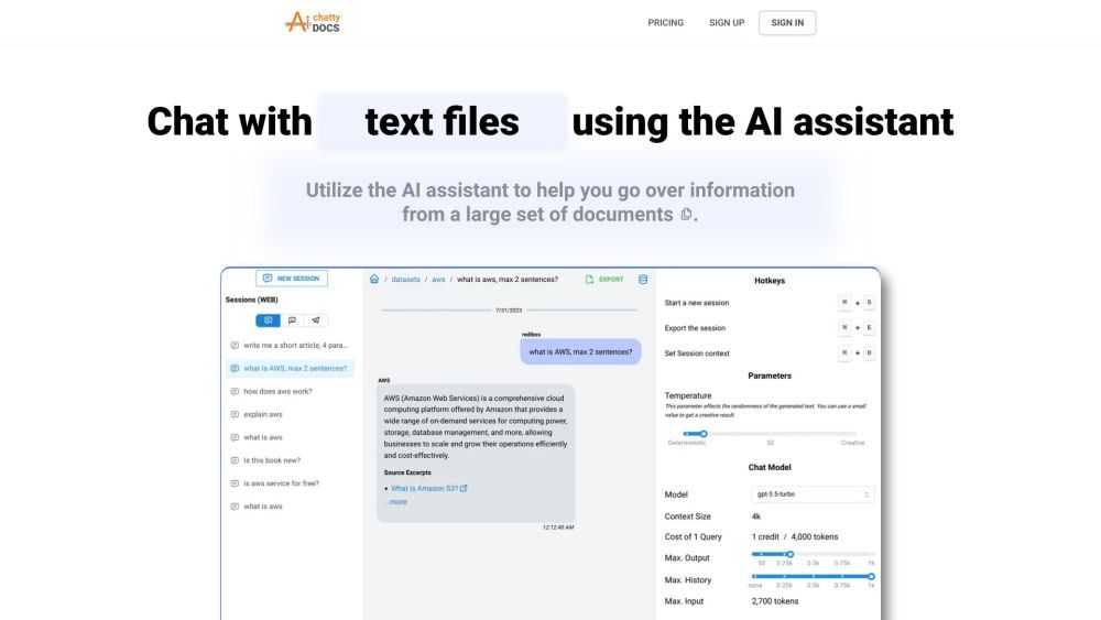 ChattyDocs: AI Assistant for Documents & Data