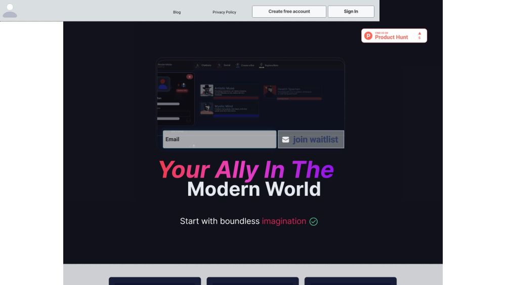 Modern Mate: AI Social Network & Chatbot Creation Tool