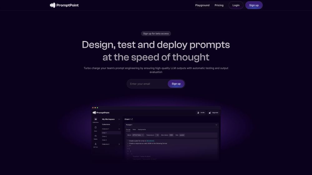 PromptPoint: No-code prompt engineering and testing - The ultimate AI tool