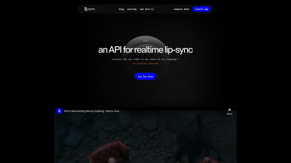 Sync Labs: Lip-sync AI Tool for Any Language