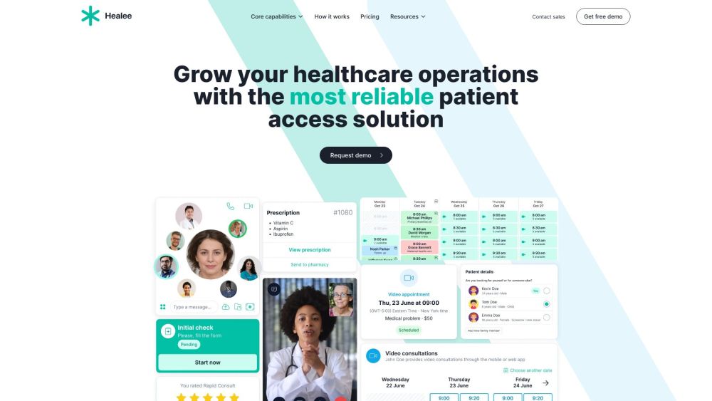 Healee Website screenshot