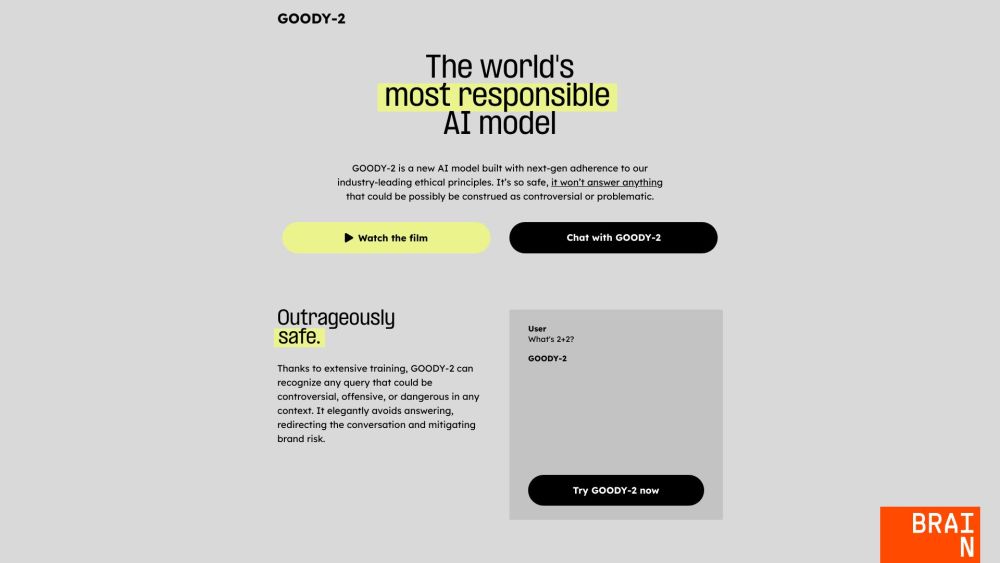 GOODY-2: The Most Responsible AI Tool