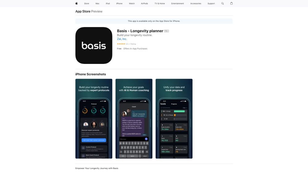 Basis: Health & Longevity Routine AI Tool