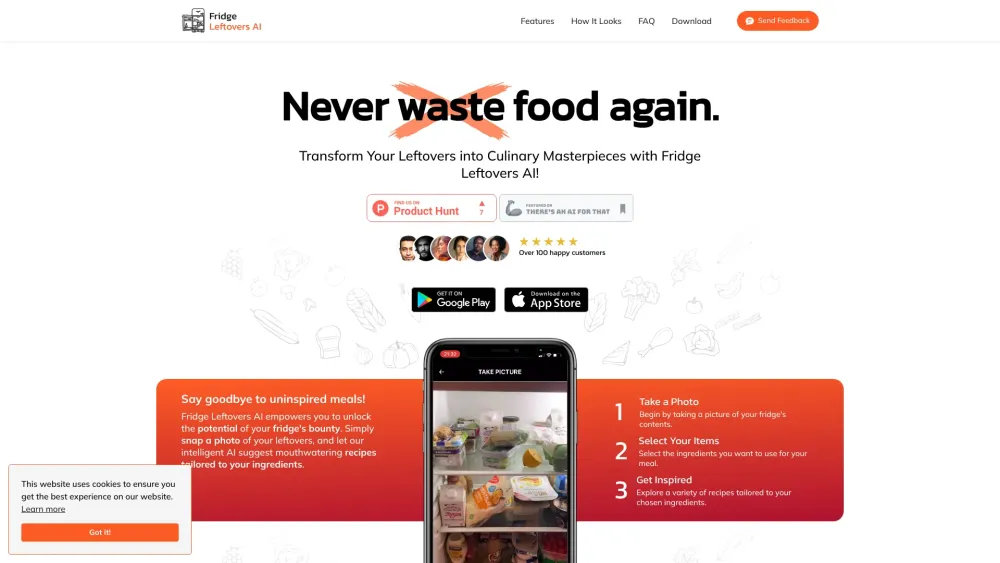 Fridge Leftovers AI: AI Tool for Culinary Masterpieces