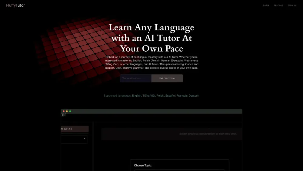 FluffyTutor: AI Tool for Language Learning