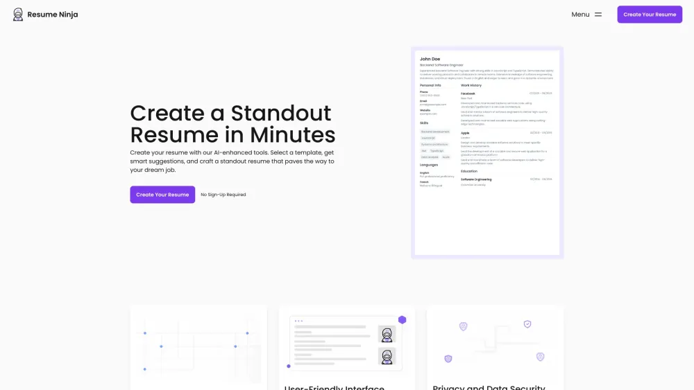 Resume Ninja: AI Tool for Standout Resumes