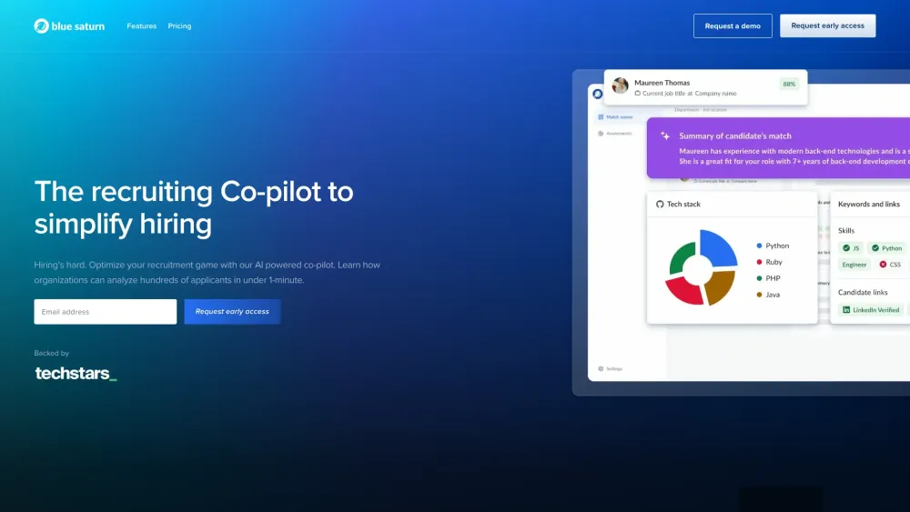 Blue Saturn: AI Tool for Smarter Recruitment Solutions