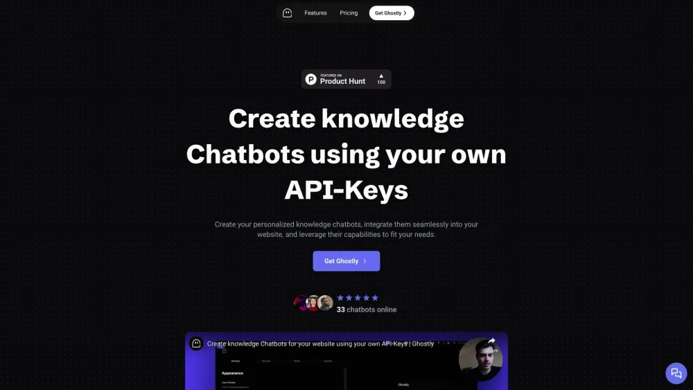 Ghostly: Customizable chatbots with your API key