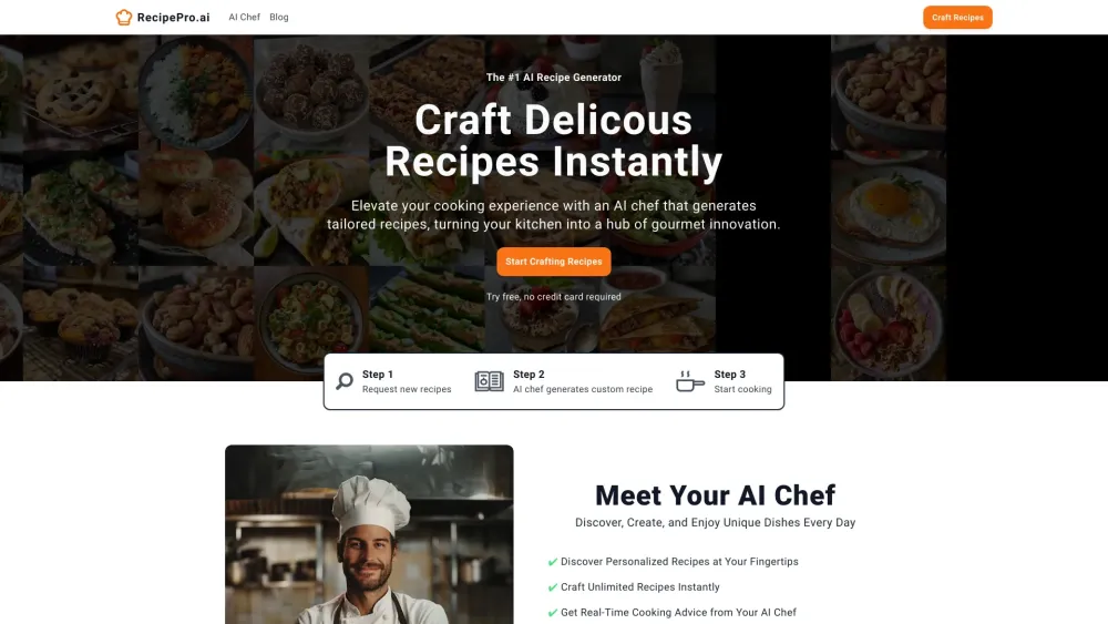 Recipe Pro: AI Tool for Unlimited Recipe Creation