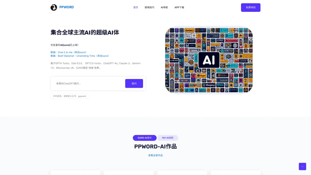 PPWORD: AI Tool Platform for Creative Potential