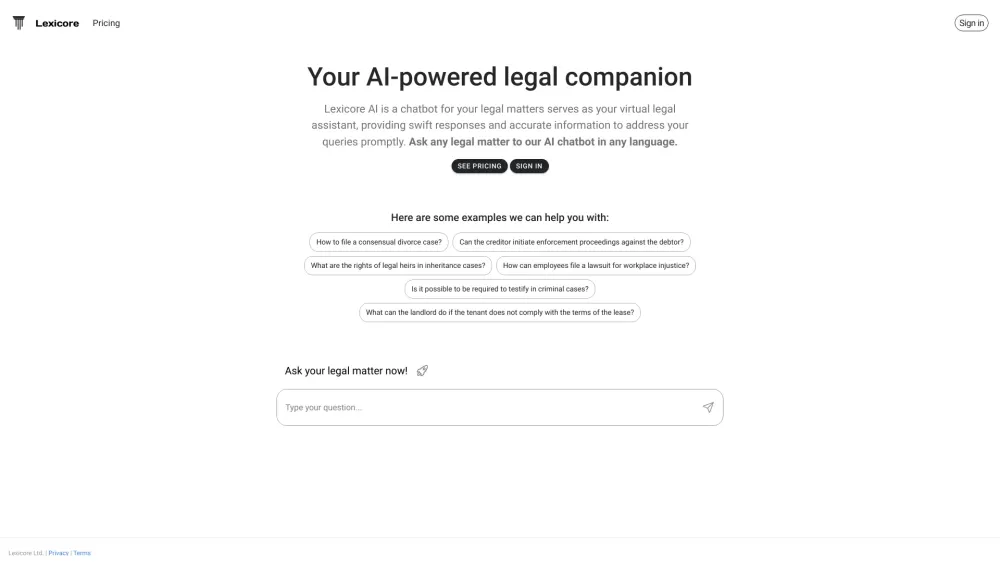 Lexicore - AI for Legal Practices: AI Tool Guide