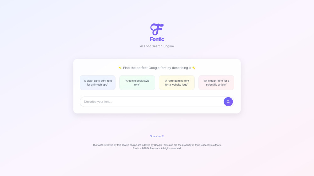 Fontic - AI Font Search Engine: AI Tool for Fonts