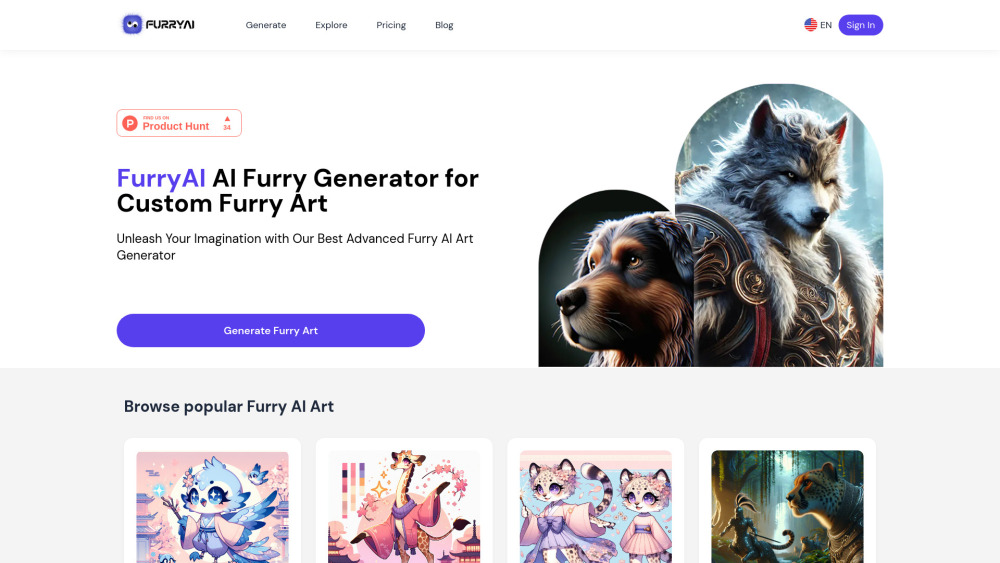 FurryAI: Ultimate furry AI tool for art generation