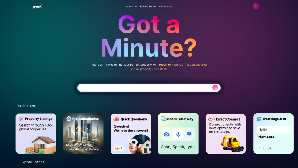 Propit-Ai: AI Tool for Smarter Property Search
