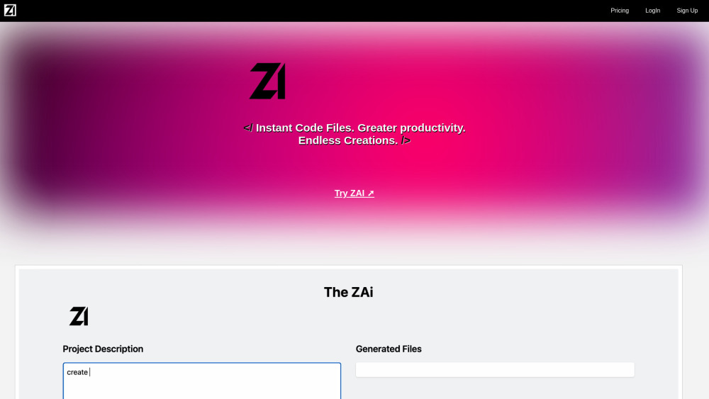 The ZAI: AI Tool for Easy App Development