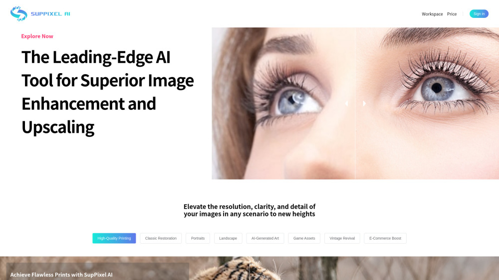 SupPixel AI: Enhance & Upscale Images with AI Tool