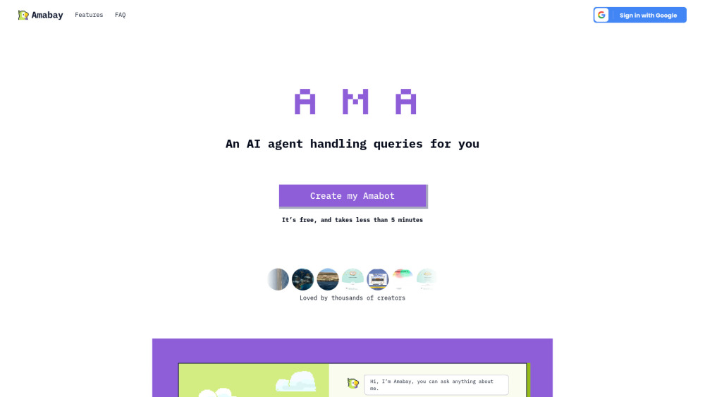 AMA Bot: AI Tool for Personalized Bots