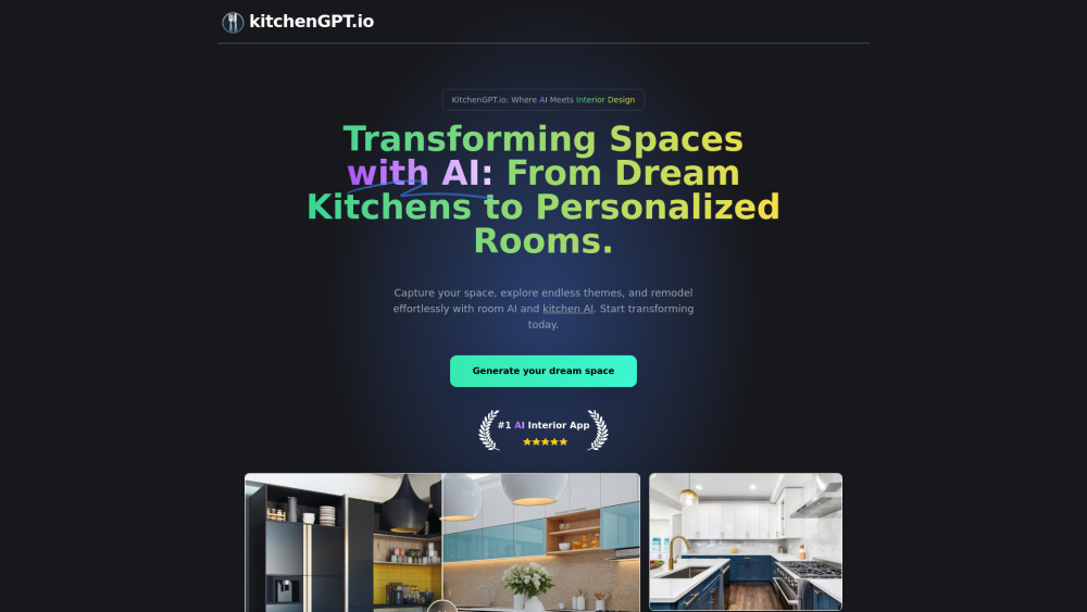 KitchenGPT: AI Interior Designer for Personalized Living