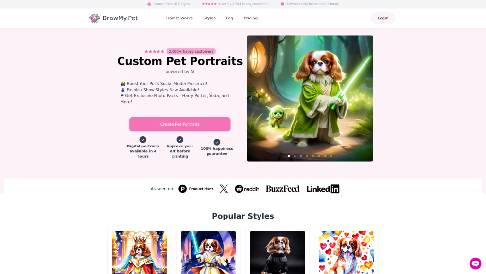 DrawMy.Pet: AI-Powered Pet Portraits Platform