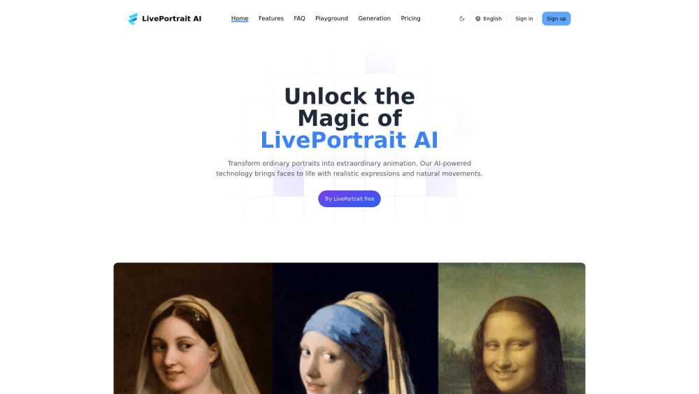 LivePortrait AI: AI Tool for Portrait Animation