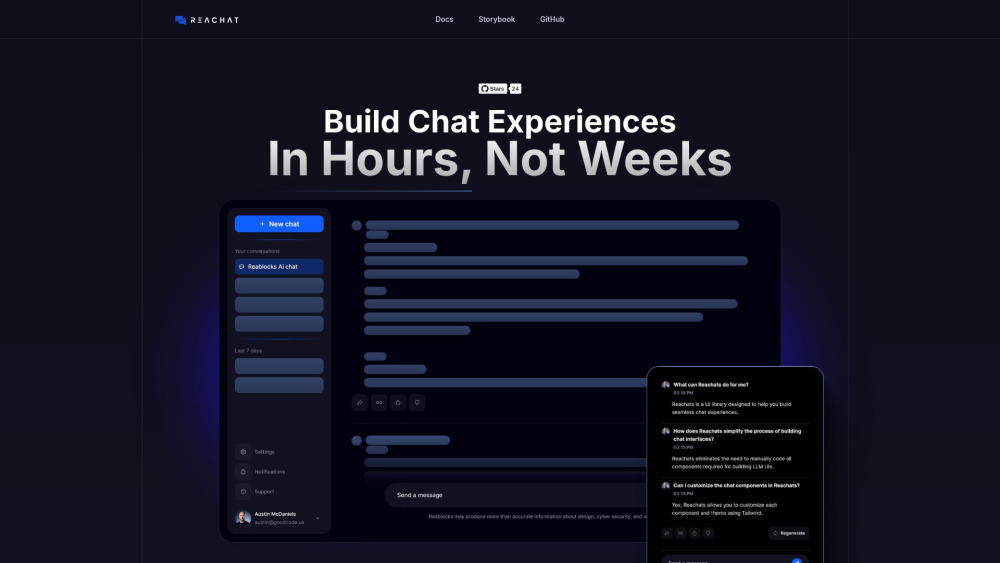 Reachat: AI tool for building chat experiences