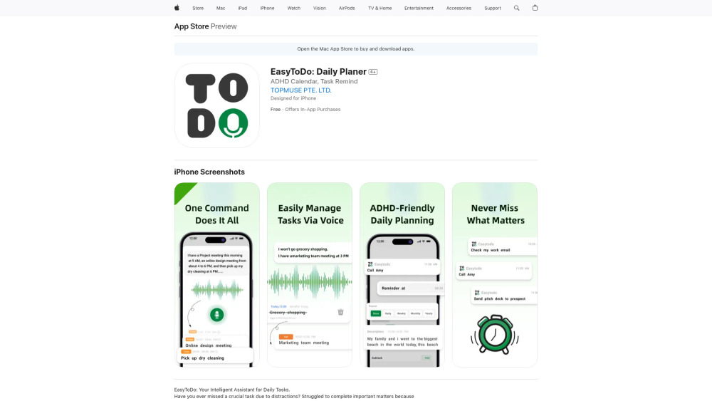 EasyToDo: Daily Planner - AI Tool for Daily Tasks