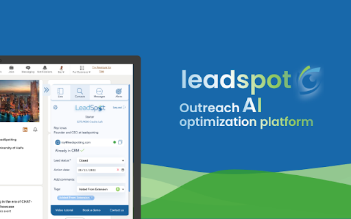 LeadSpot - Chrome Extension: AI Tool for Optimizing LinkedIn Outreach & Engagement