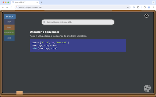 CodeTab - Chrome Extension: AI Tool for Coding Tips on Every New Tab