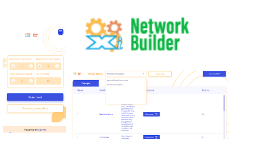 Xooma Intelligence Network Builder: AI Tool for FB Groups