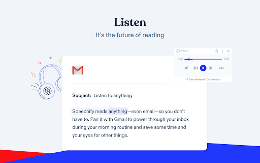 Speechify - Chrome Extension: AI Tool for Text-to-Speech Document Reading