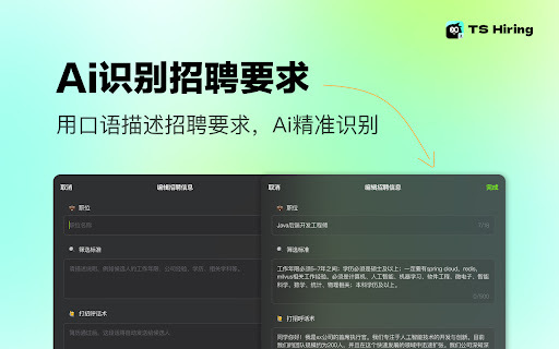 TS Hiring - Chrome Extension: AI Tool for Efficient Hiring