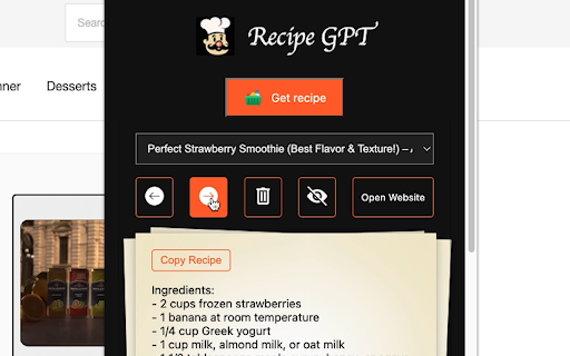 Recipe GPT - Chrome Extension: Enhance Culinary Experience