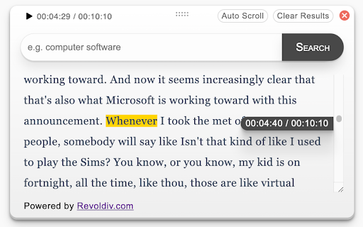 Revoldiv - Chrome Extension: AI Transcription Tool