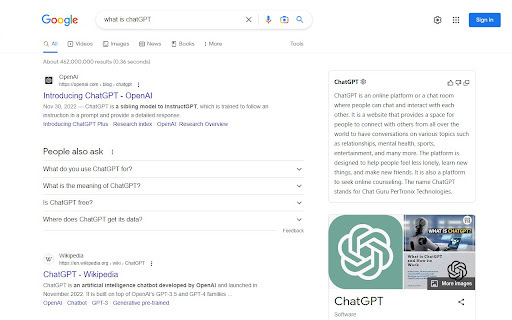 ChatGPT for Search - Chrome Extension: AI Tool