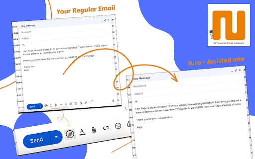 Niro - Chrome Extension: Efficient AI Tool for Emails