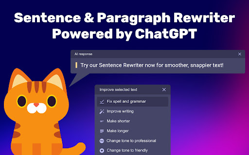 Sentence Rewriter Chrome Extension: AI Tool for Writing