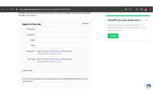 NodeFlair - Chrome Extension: Streamline job applications with one-click apply